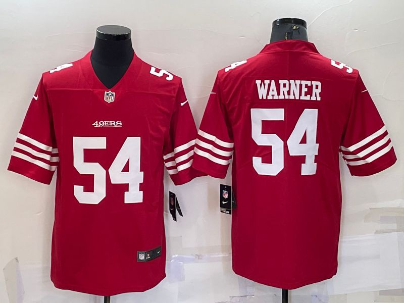 Men San Francisco 49ers #54 Warner Red New 2022 Nike Limited Vapor Untouchable NFL Jersey->san francisco 49ers->NFL Jersey